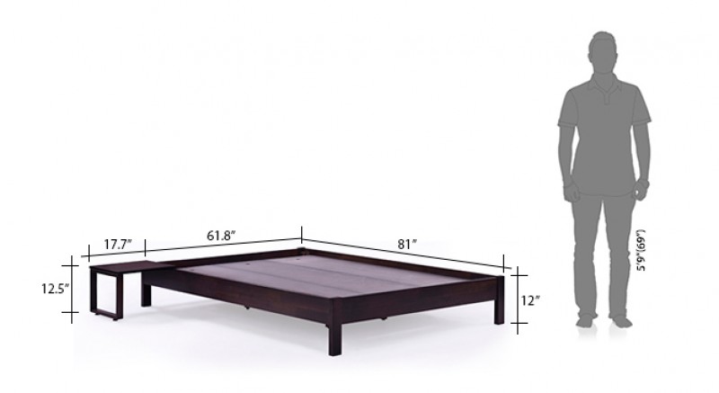 Nagano Bed and Bed Side Set